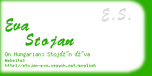 eva stojan business card